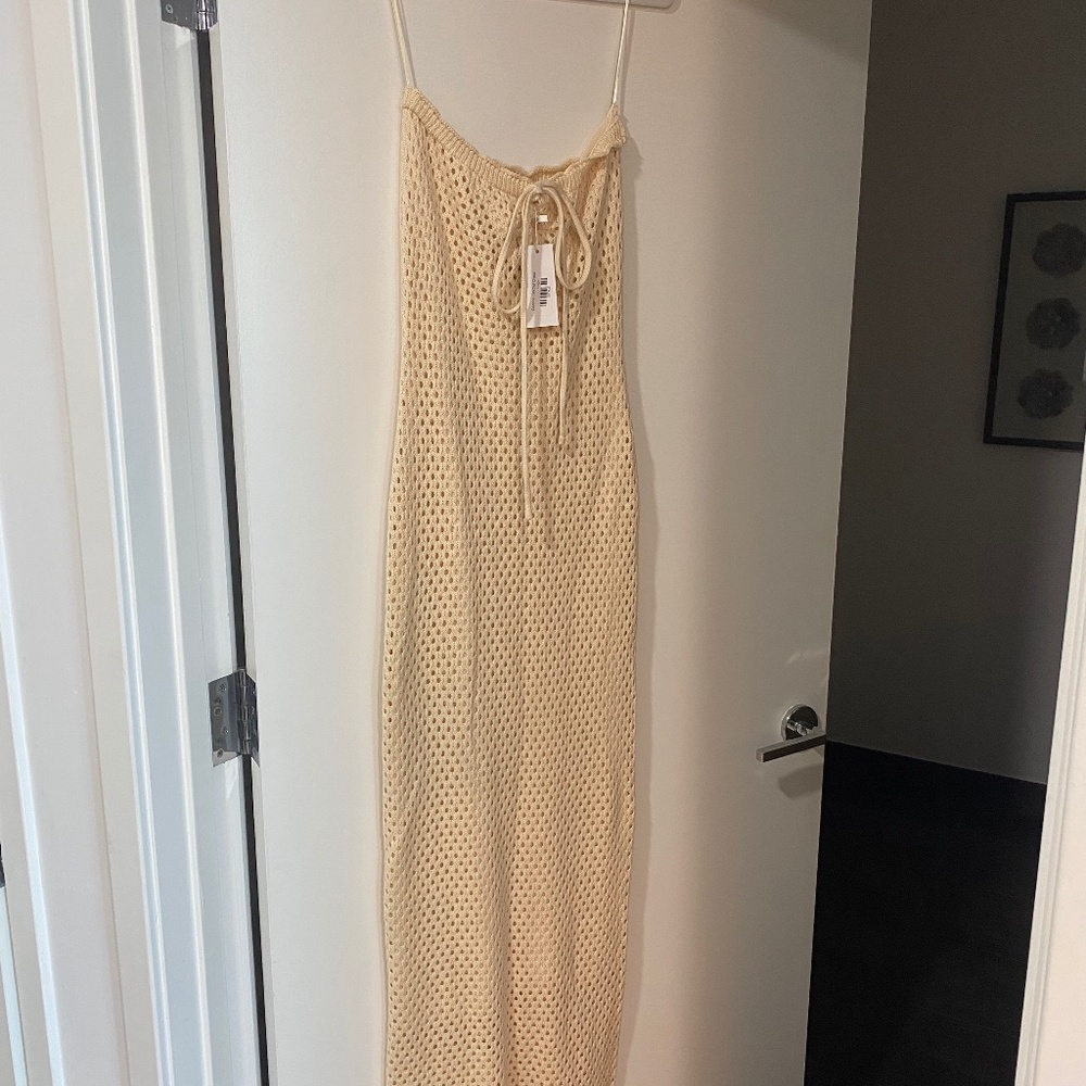 Crochet beach cover up strapless